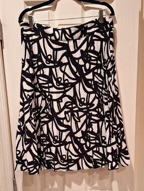 J. Crew - Black and White Graphic Pleated Skirt - 12